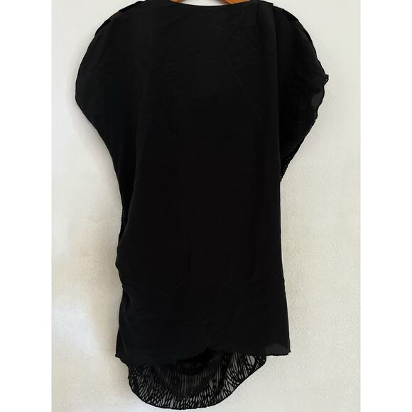 Gold Hawk Silk Blend Top Tunic Burnout Velvet Sleeveless Luxurious Whimsigoth - Picture 2 of 7